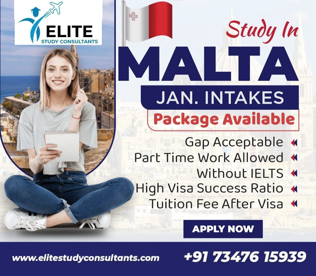 Opportunity To Study in MALTA EUROPE Without IELTS. Contact Elite Study Consultants in Jalandhar Now To Know More | ELITE STUDY CONSULTANTS | BEST STUDY VISA CONSULTANT IN JALANDHAR,BEST MALTA CONSULTANT IN JALANDHAR, BEST EUROPE CONSULTANT IN JALANDHAR, TOP STUDY VISA PARTNER IN JALANDHAR, TRUSTED STUDY VISA AGENT JALANDHAR - GL114939