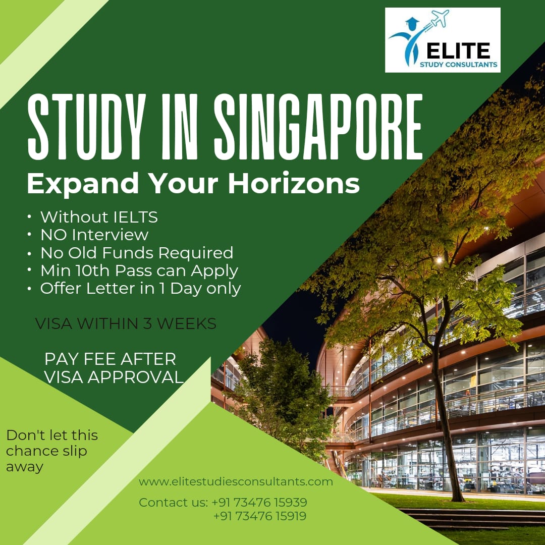 STUDY IN SINGAPORE WITHOUT IELTS AND GET OFFER LETTER IN JUST 1 DAY AT ELITE STUDY CONSULTANTS JALANDHAR | ELITE STUDY CONSULTANTS | BEST STUDY VISA CONSULTANT IN JALANDHAR, BEST SINGAPORE CONSULTANT IN JALANDHAR, TOP RATED STUDY VISA CONSULTANT IN JALANDHAR, TOP STUDY VISA PARTNER IN JALANDHAR, TRUSTED STUDY VISA AGENT JALANDHAR - GL116001