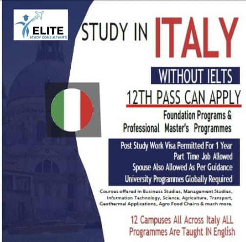Study in top universities of Italy EUROPE Without IELTS. Contact Elite Study Consultants in Jalandhar Now To Know More | ELITE STUDY CONSULTANTS | BEST STUDY VISA CONSULTANT IN JALANDHAR,BEST ITALY CONSULTANT IN JALANDHAR, BEST EUROPE CONSULTANT IN JALANDHAR, TOP STUDY VISA PARTNER IN JALANDHAR, TRUSTED STUDY VISA AGENT JALANDHAR - GL114947